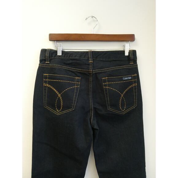 Calvin Klein Dark Wash Flare Jeans Size 10 - Picture 4 of 5